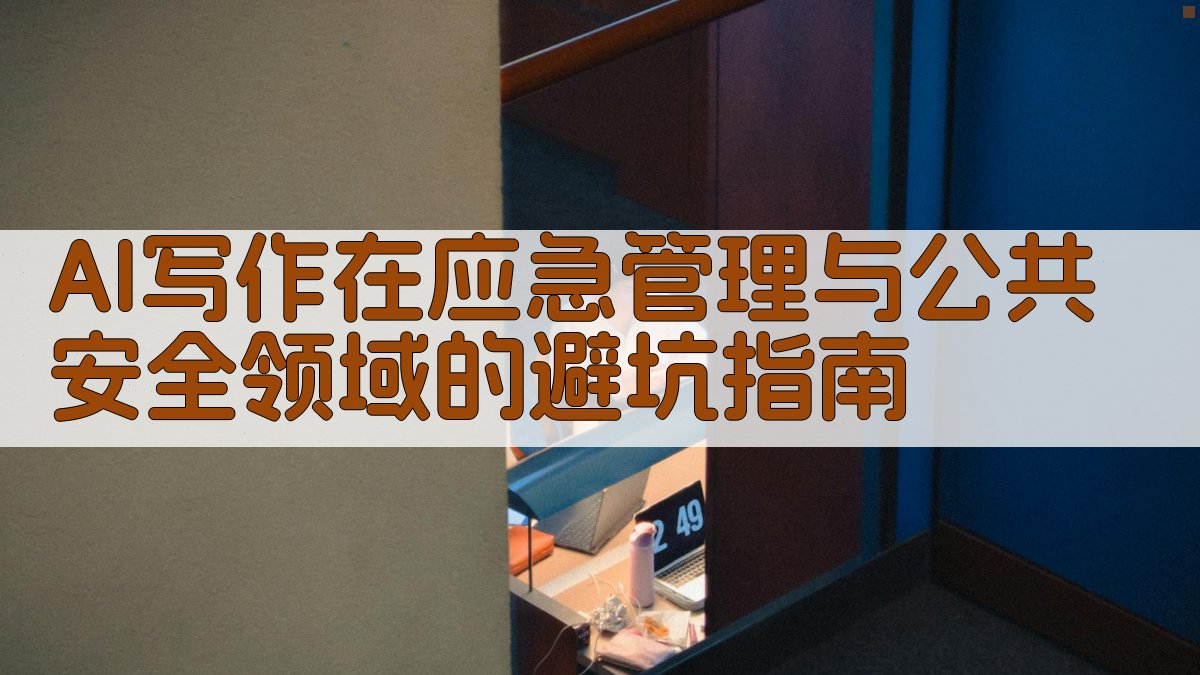 AI写作在应急管理与公共安全领域的避坑指南 图4