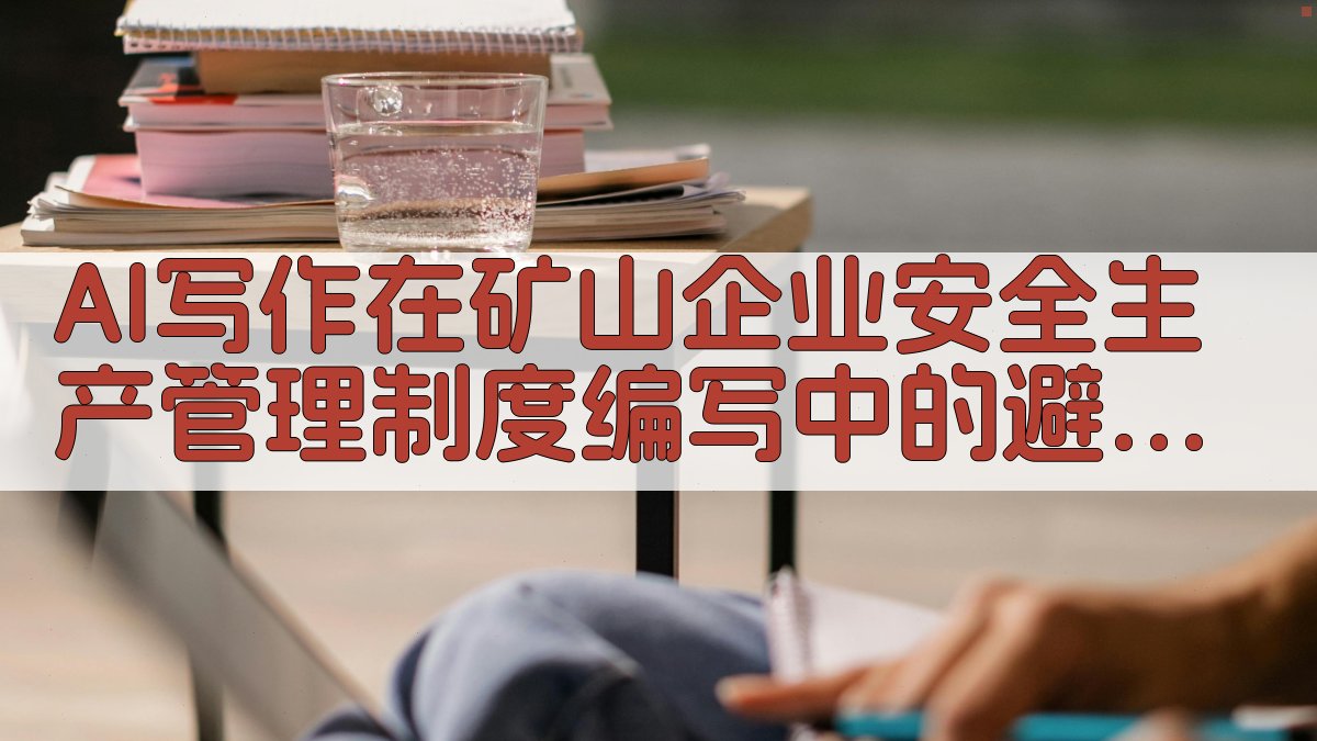 AI写作在矿山企业安全生产管理制度编写中的避坑指南 图3