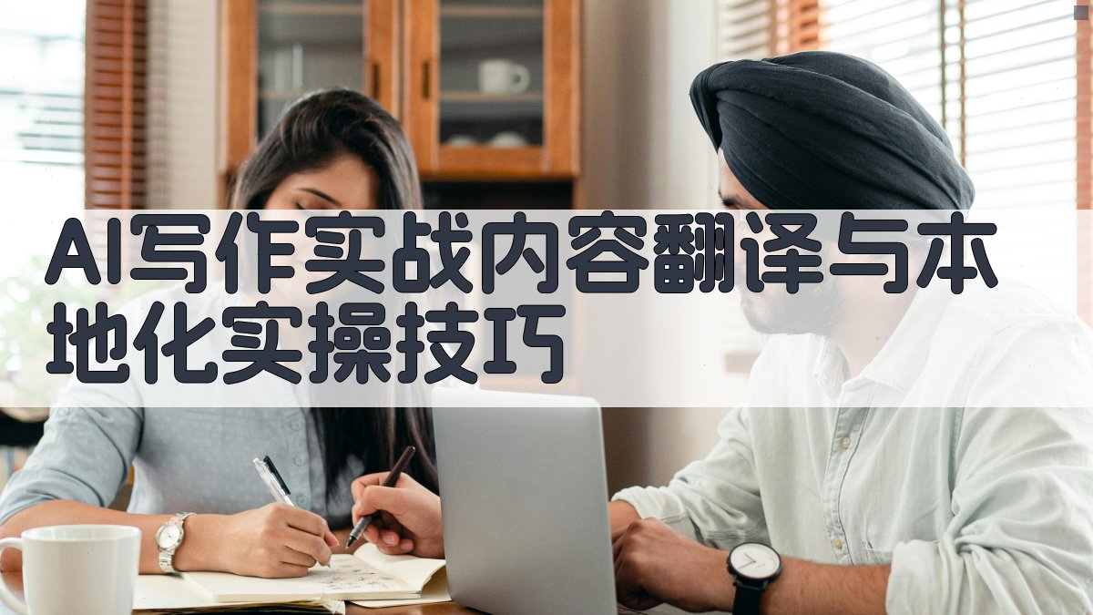 AI写作实战：内容翻译与本地化实操技巧 图1