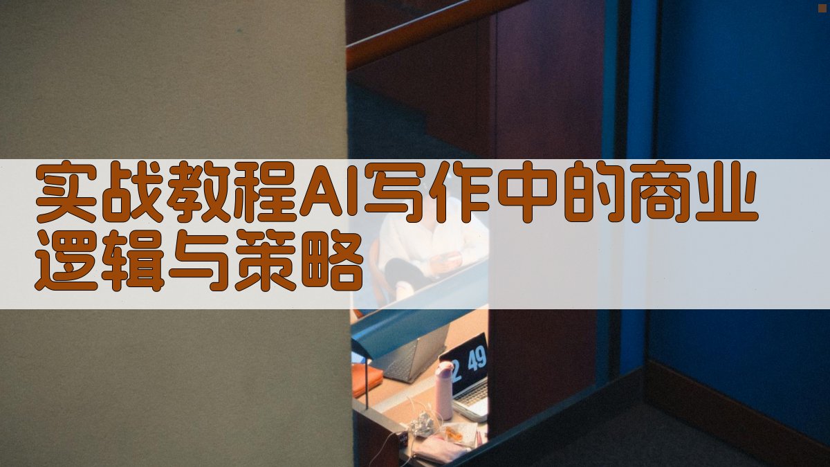实战教程：AI写作中的商业逻辑与策略 图3