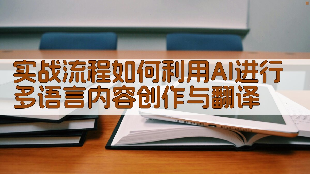 实战流程：如何利用AI进行多语言内容创作与翻译 图1