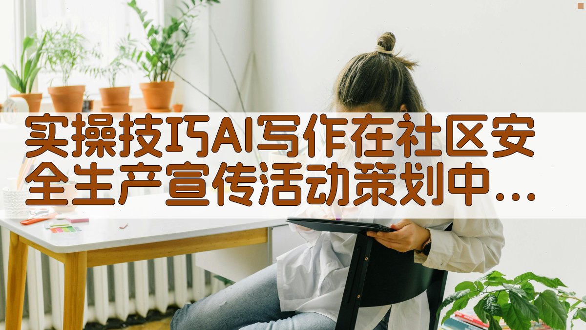 实操技巧：AI写作在社区安全生产宣传活动策划中的应用 图3