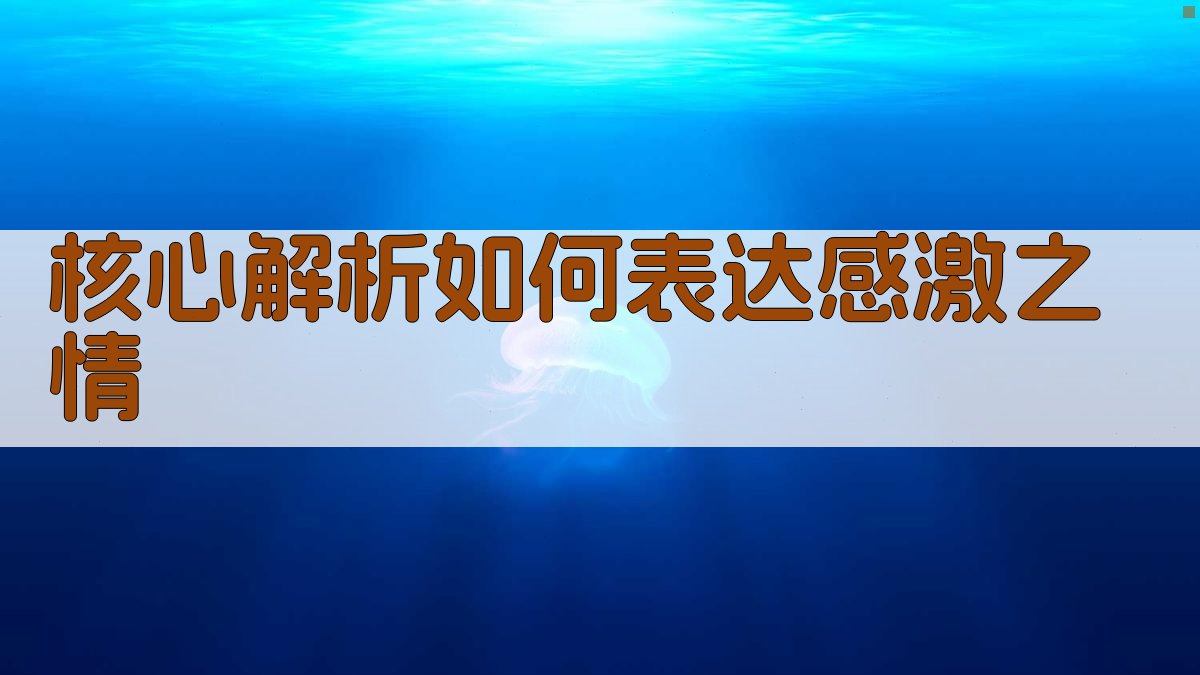 核心解析：如何表达感激之情 图1