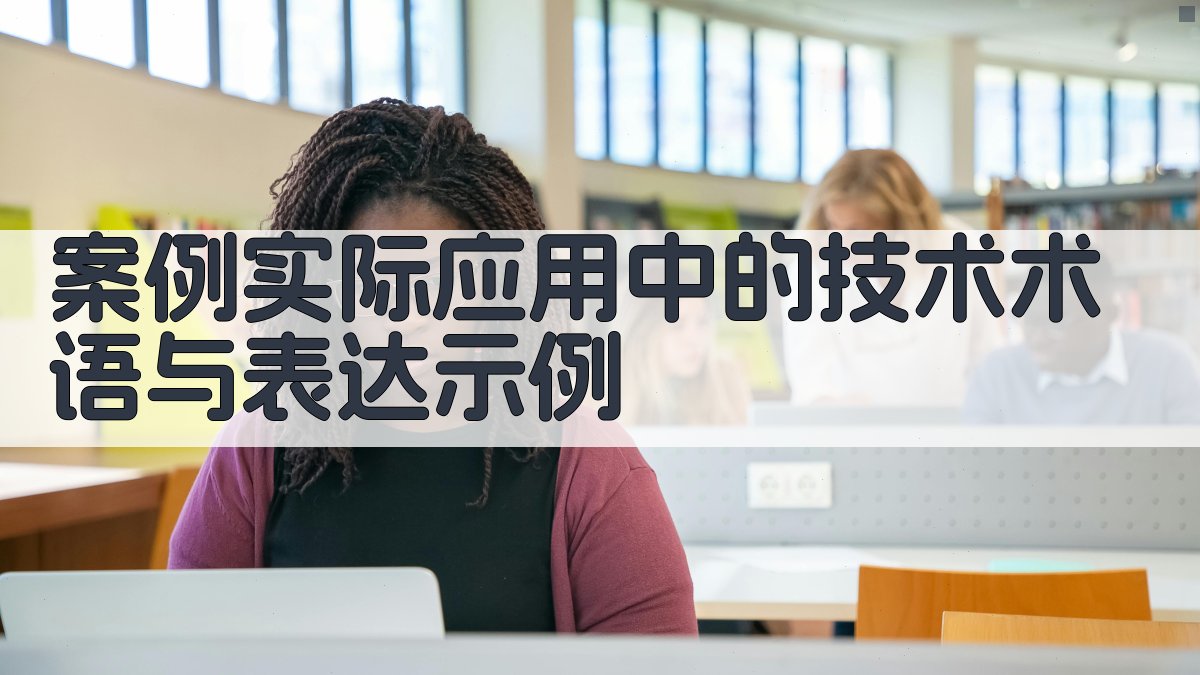 案例实际应用中的技术术语与表达示例 图1