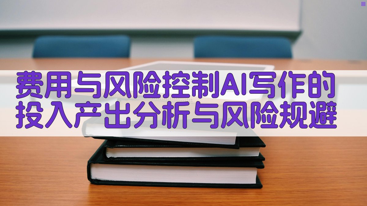 费用与风险控制：AI写作的投入产出分析与风险规避 图1